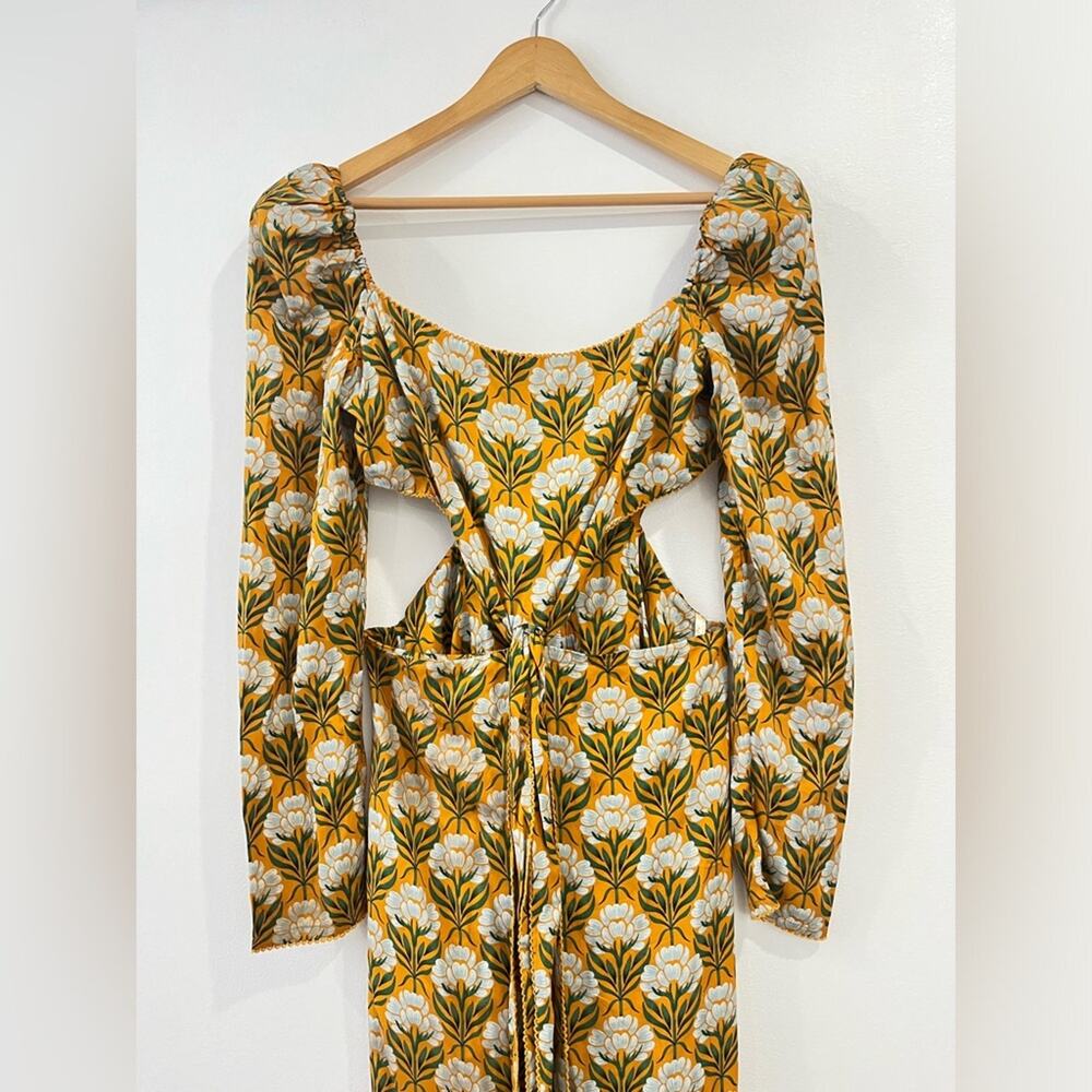 Agua By Agua Bendita Cuarzo Maxi Dress M Long Sleeve Luxury Resort - Picture 5 of 13